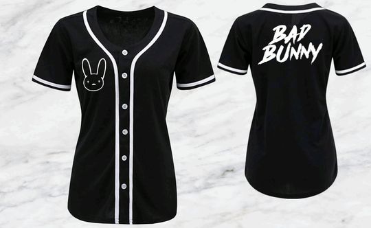 CUSTOM Bad Bunny button up jersey