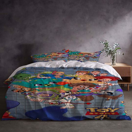 Christmas Toy Story Bedding Set, 3 piece of set, Fashion Soft and Comfortable Bedding Set, Best Gift For Fans, All Size Available