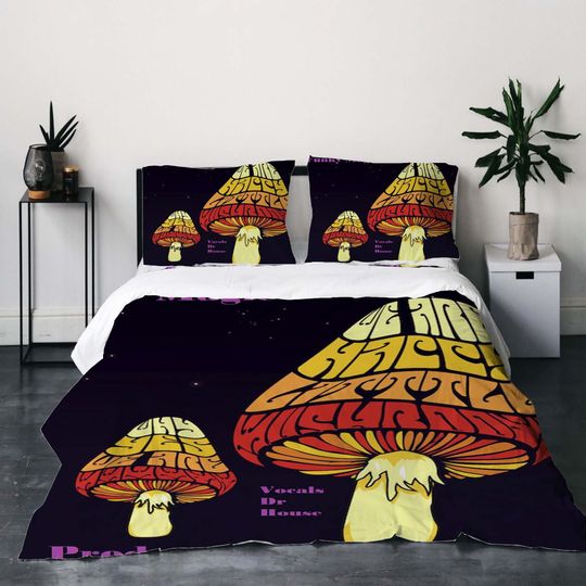 Mushroom Patterns Bedding Set -  Room Decoration