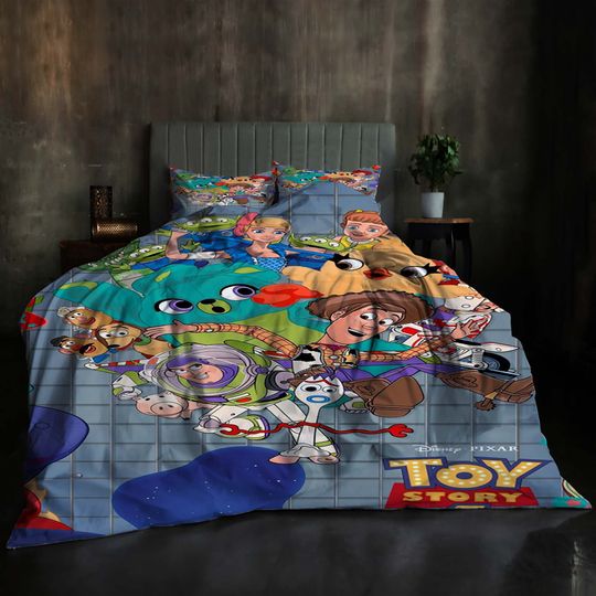 Christmas Toy Story Bedding Set, 3 piece of set, Fashion Soft and Comfortable Bedding Set, Best Gift For Fans, All Size Available