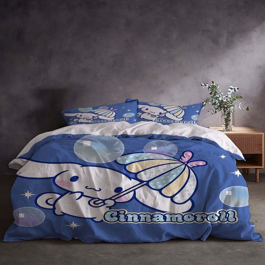 Christmas Cinnamoroll Bedding Set, Home Decor