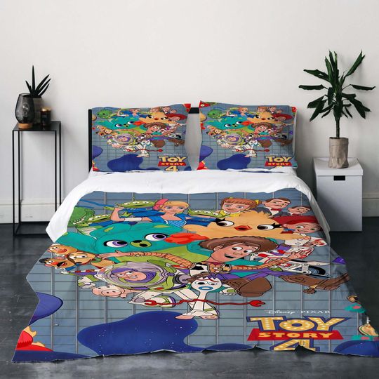 Christmas Toy Story Bedding Set, 3 piece of set, Fashion Soft and Comfortable Bedding Set, Best Gift For Fans, All Size Available