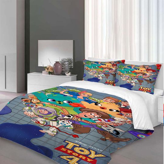 Christmas Toy Story Bedding Set, 3 piece of set, Fashion Soft and Comfortable Bedding Set, Best Gift For Fans, All Size Available