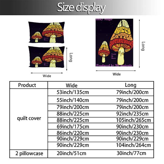 Mushroom Patterns Bedding Set -  Room Decoration