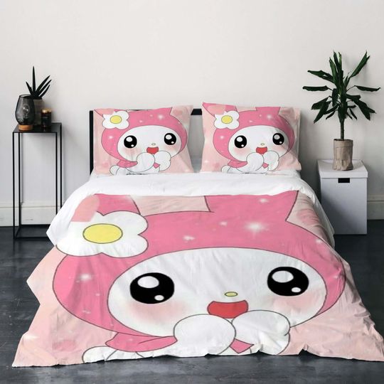 Christmas My Melody Kuromi Bedding Set.