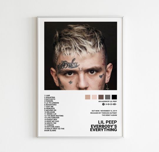 Lil Peep Poster / Everybody's Everything / Album Cover Poster