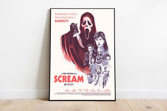 Scream / Scream Poster / Retro Vintage Poster / Minimalist Movie Poster