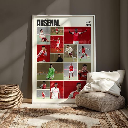 Arsenal Squad Poster 2025-2026