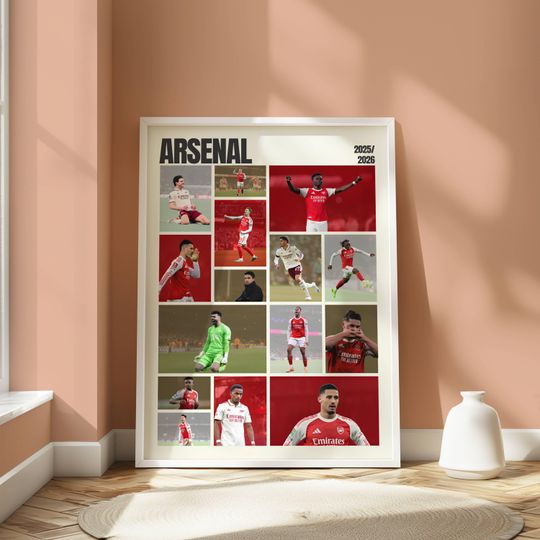 Arsenal Squad Poster 2025-2026