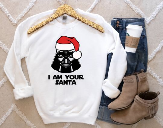 Disney Christmas 2022 Sweatshirt, Star wars Sweatshirt, Santa Darth Vader Sweatshirt