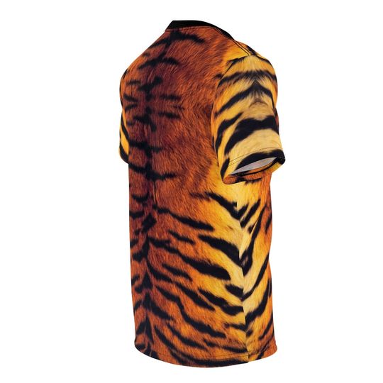 Tiger Fur T-Shirt, Animal Print Tiger Stripe T-Shirt, Men's Women's Tiger Shirt