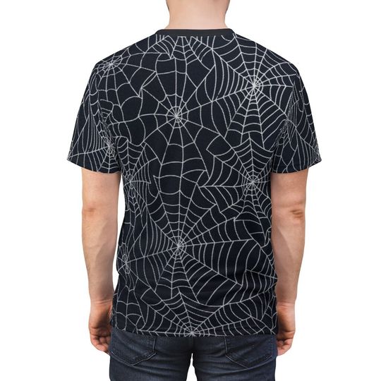 Spiderweb T-Shirt, Halloween Spiderweb Gothic T-Shirt, Emo Punk T-Shirt