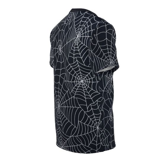 Spiderweb T-Shirt, Halloween Spiderweb Gothic T-Shirt, Emo Punk T-Shirt