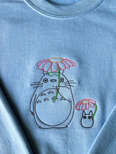 Totoro - embroidered sweatshirt