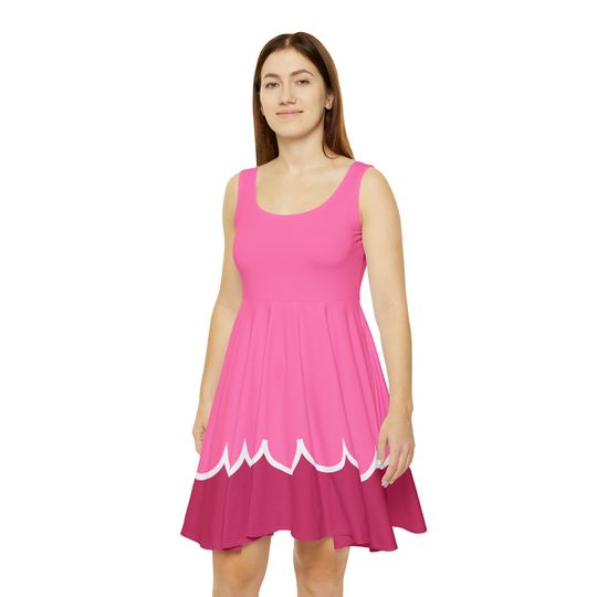Princess Peach Adult Skater Dress