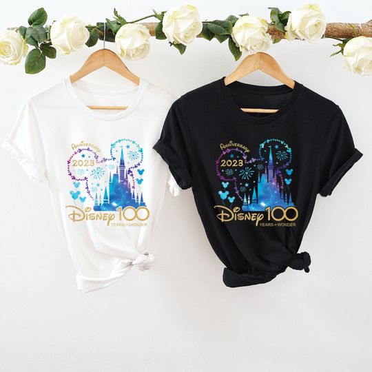Disney 100th Anniversary T-shirt, Disney 100 Year of Wonder Anniversary Shirt, Disney World Shirt