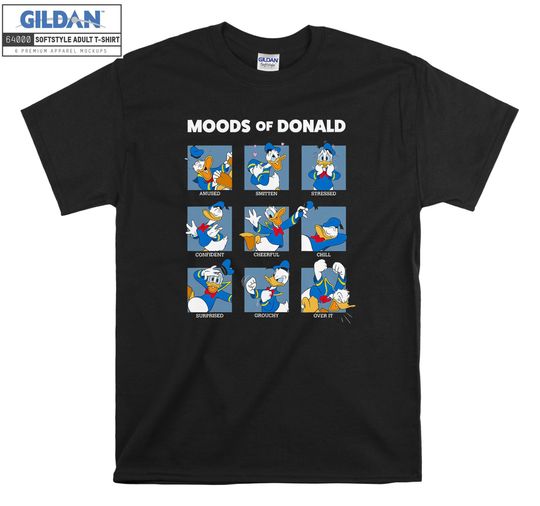 Moods Of Donald Duck Funny Face T shirt
