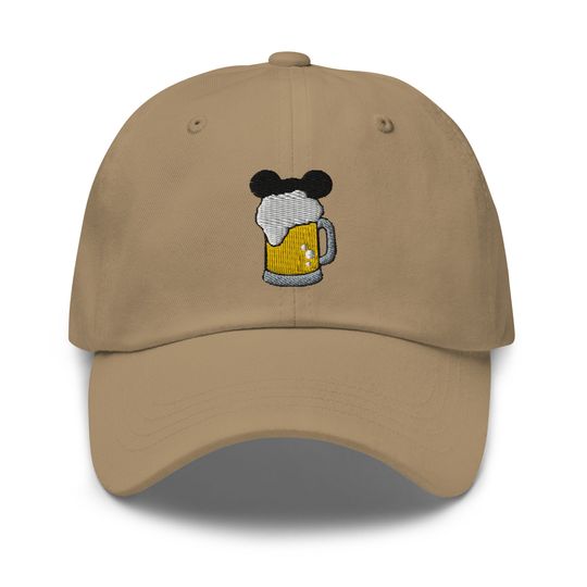 Mouse Lager Embroidered Adjustable Dad Hat, Disneybound Baseball Cap