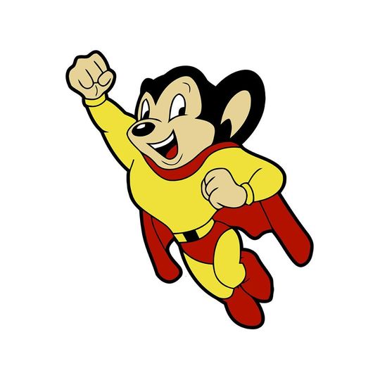 Mighty Mouse Vinyl Die Cut Stickers