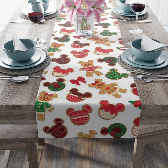 Disney Table Runner, Kitchen Decor, Cute Disney Table Runner, Christmas Disney Decor, Disney Tableware, Disney Home Decor