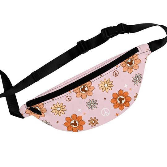 Subtle Disney Fanny Pack, Disneyland Flower Cute Mickey Ears