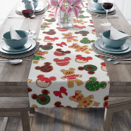 Disney Table Runner, Kitchen Decor, Cute Disney Table Runner, Christmas Disney Decor, Disney Tableware, Disney Home Decor
