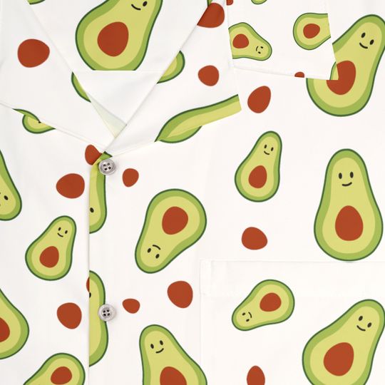 Cute Avocado Hawaiian Shirt, Beach Shirt