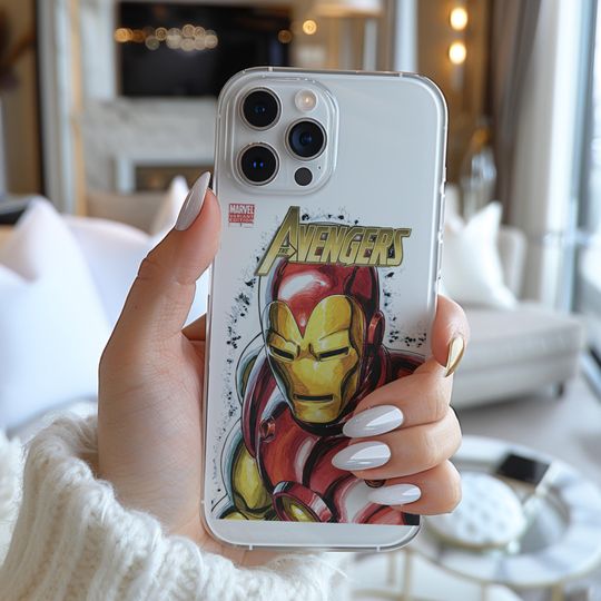 Marvel Avengers Iron Man Funny Famous Cartoon Character Figure Phone Case