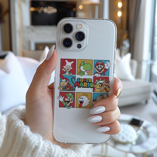 Super Mario Poster Characters Funny Famous Cartoon Character Figure Phone Case
