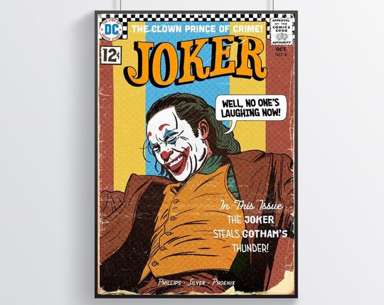 Joker Poster | Movie Poster | Room Decor | Wall Decor | Movie Decor | Poster Gift