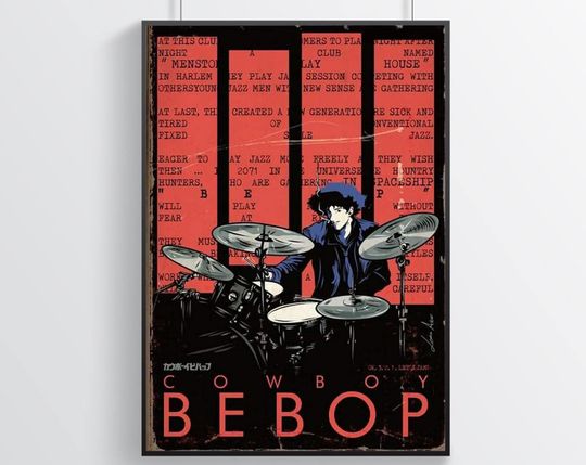Cow Bebop Poster | Anime Poster | Room Decor | Wall Decor | Anime Decor | Poster Gift