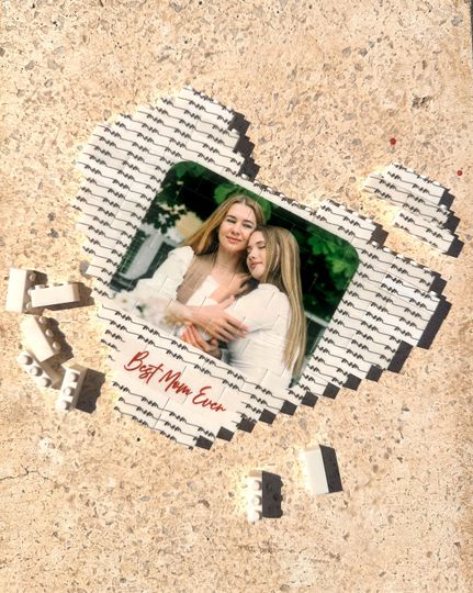 Custom Interlocking Blocks Puzzle For Mom: Photo Gift for Mother, Personalized Christmas Gift