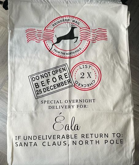 Personalised Christmas Santa Sack