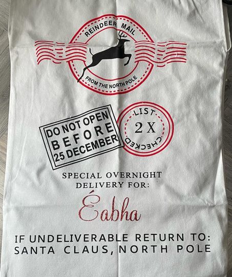 Personalised Christmas Santa Sack