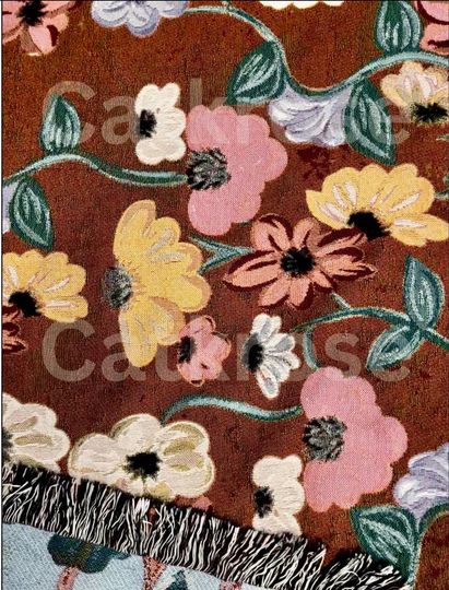 Piano Floral Woven Blanket