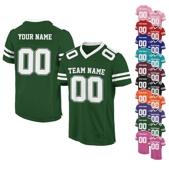 Custom Football Jersey with Team Name & Number – Game Day Gift for Fans & Kids