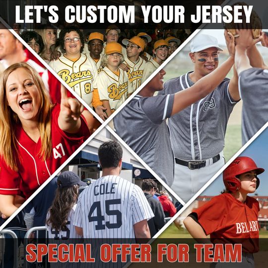 Custom Baseball Jersey with Team Name & Number – Game Day Outfit for All Ages