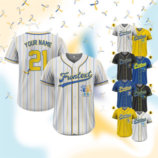 Custom Down Syndrome Awareness Baseball Jersey with Personalized Name