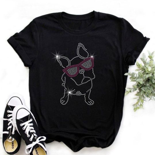 Rhinestone Cool Dog T Shirt