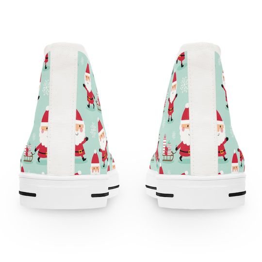 Santa and Sled Women's High Top Sneakers