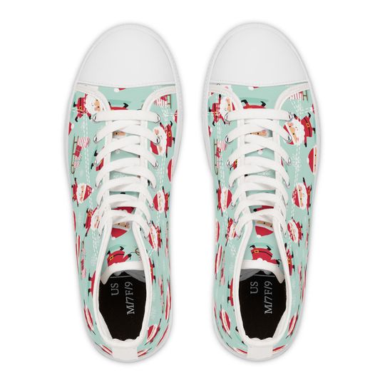 Santa and Sled Women's High Top Sneakers