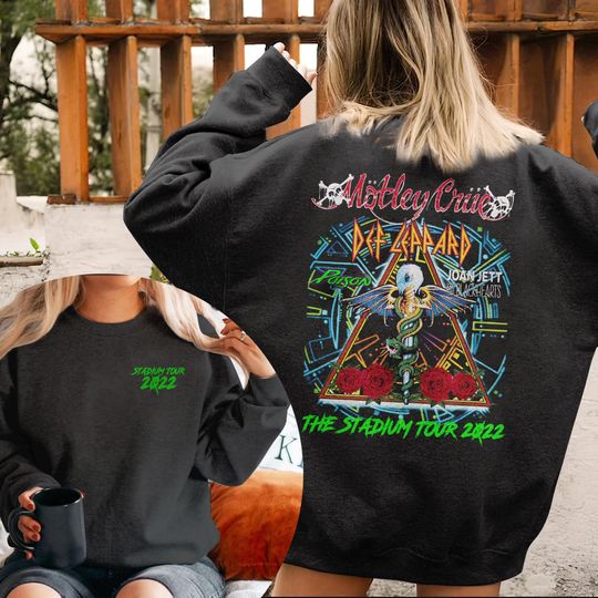 The Stadium Tour Motley Crue Def Leppard Poison Joan Jett Sweatshirt