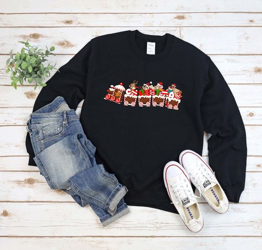 Disney Christmas Chip And Dale Train Sweatshirt, Christmas Sweatshirt