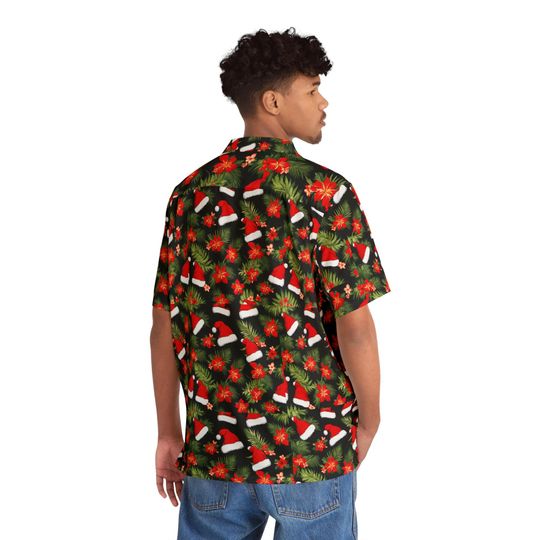Tropical Christmas Hawaiian Shirt: Holiday Vacation Aloha Shirt