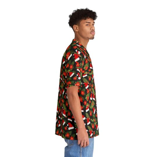 Tropical Christmas Hawaiian Shirt: Holiday Vacation Aloha Shirt
