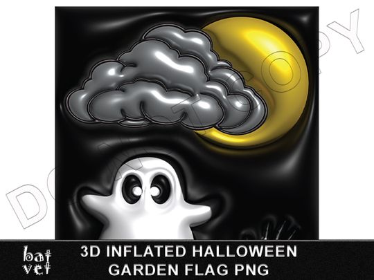 3D Inflated Halloween Garden Flag  | Halloween Puffy