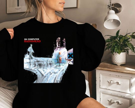 Radiohead Sweatshirt, Vintage Ok Computer Radiohead Sweatshirt