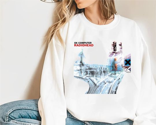 Radiohead Sweatshirt, Vintage Ok Computer Radiohead Sweatshirt