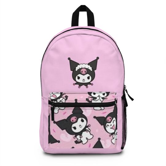 My Melody Kuromi Hello Kitty Pink Printed Trendy Backpack