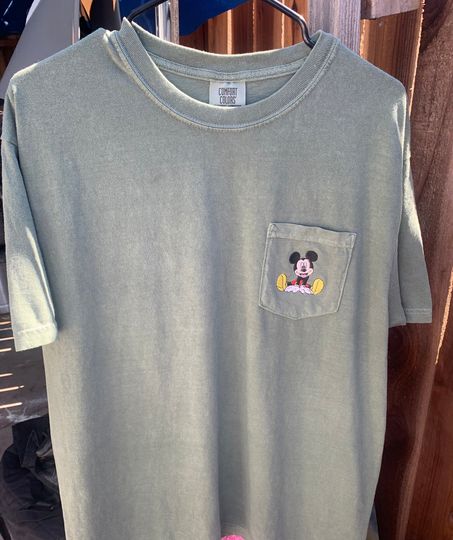 Vintage Mickey Embroidered Pocket Tee
